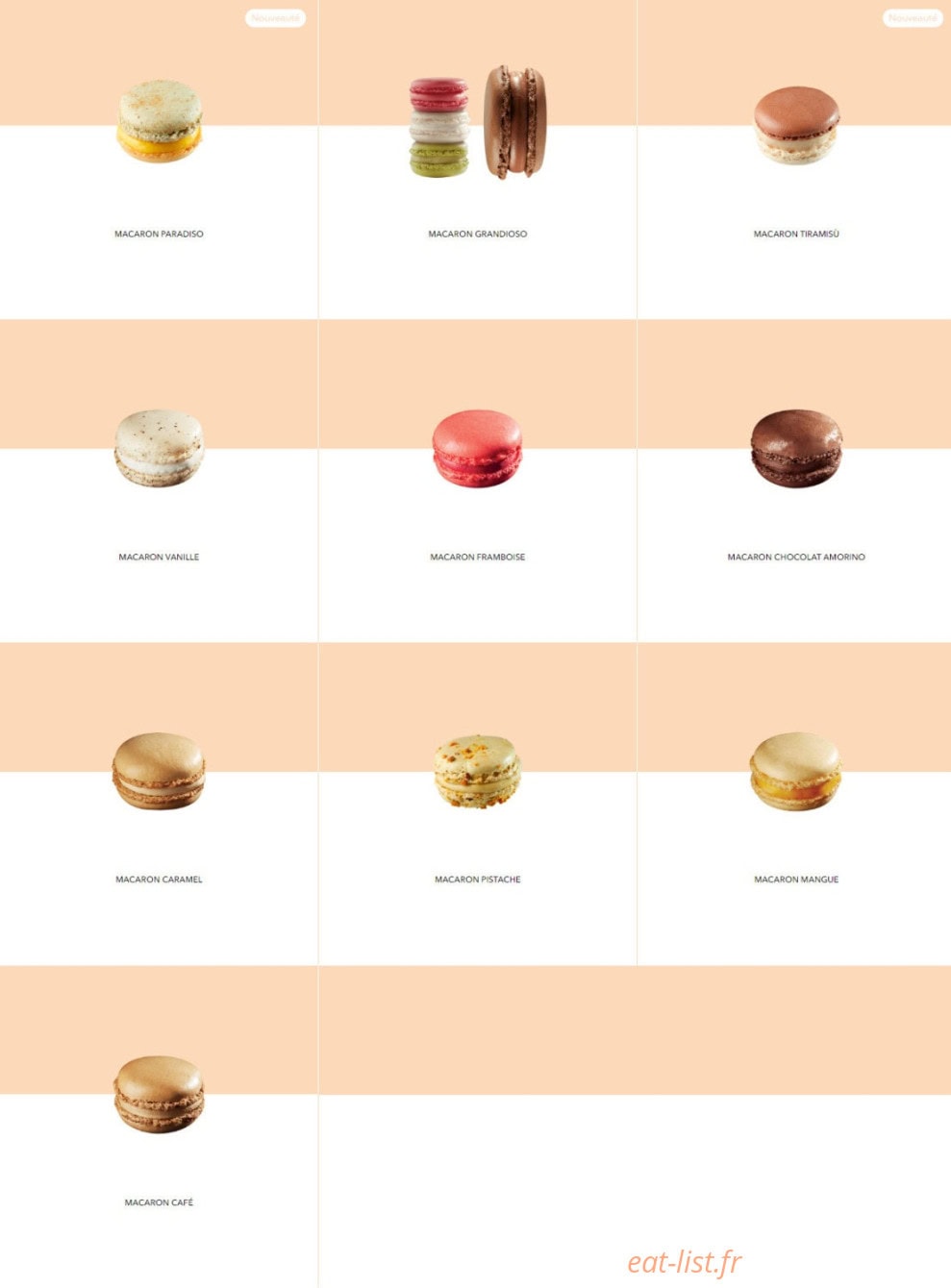 Amorino — carte page 8