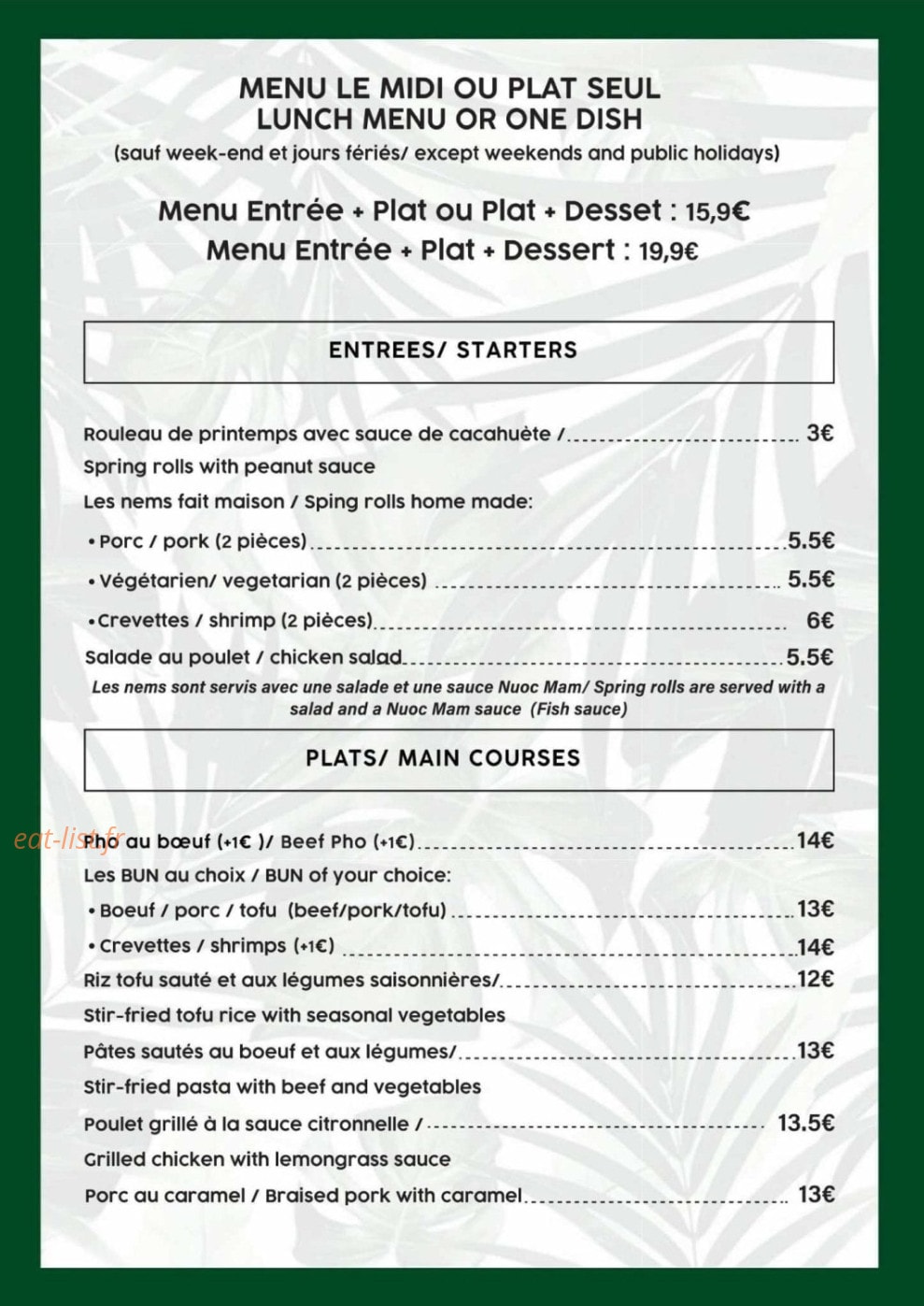 An An — carte page 1