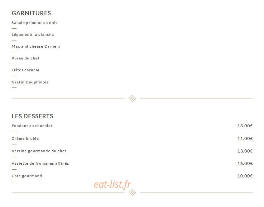 Atelier Carnem — carte page 2