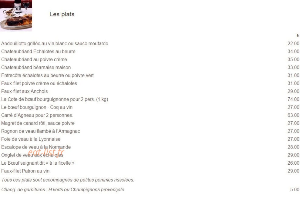 Au Moulin à Vent — carte page 2