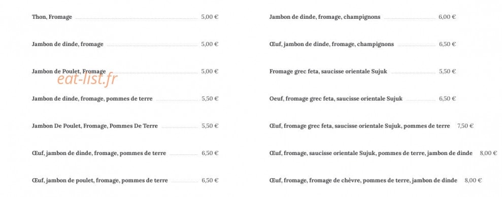 Au P'tit Grec — carte page 3
