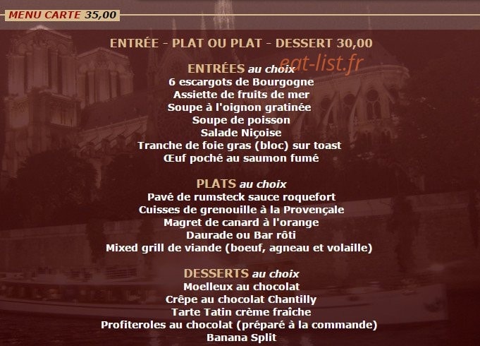 Auberge Notre Dame — carte page 2