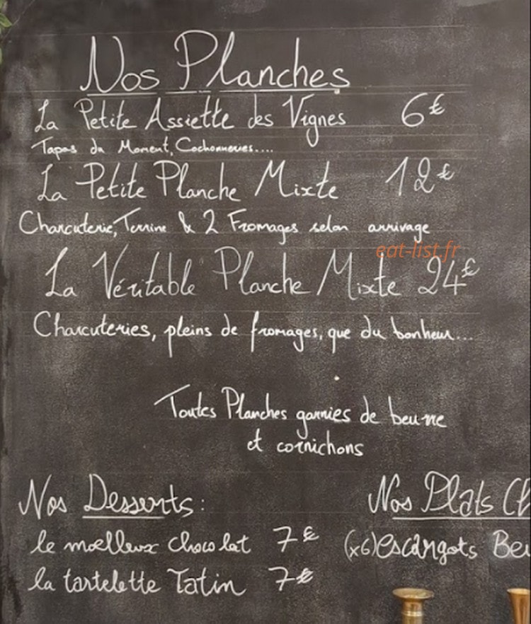 Aux Vents Des Vignes — carte page 2