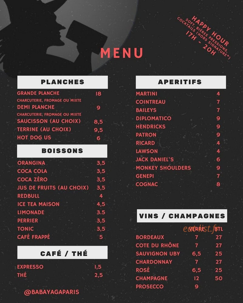 Baba Yaga — carte page 1