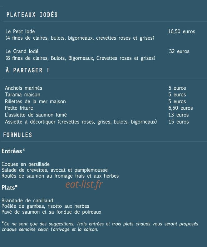 Bar à Iode — carte page 2