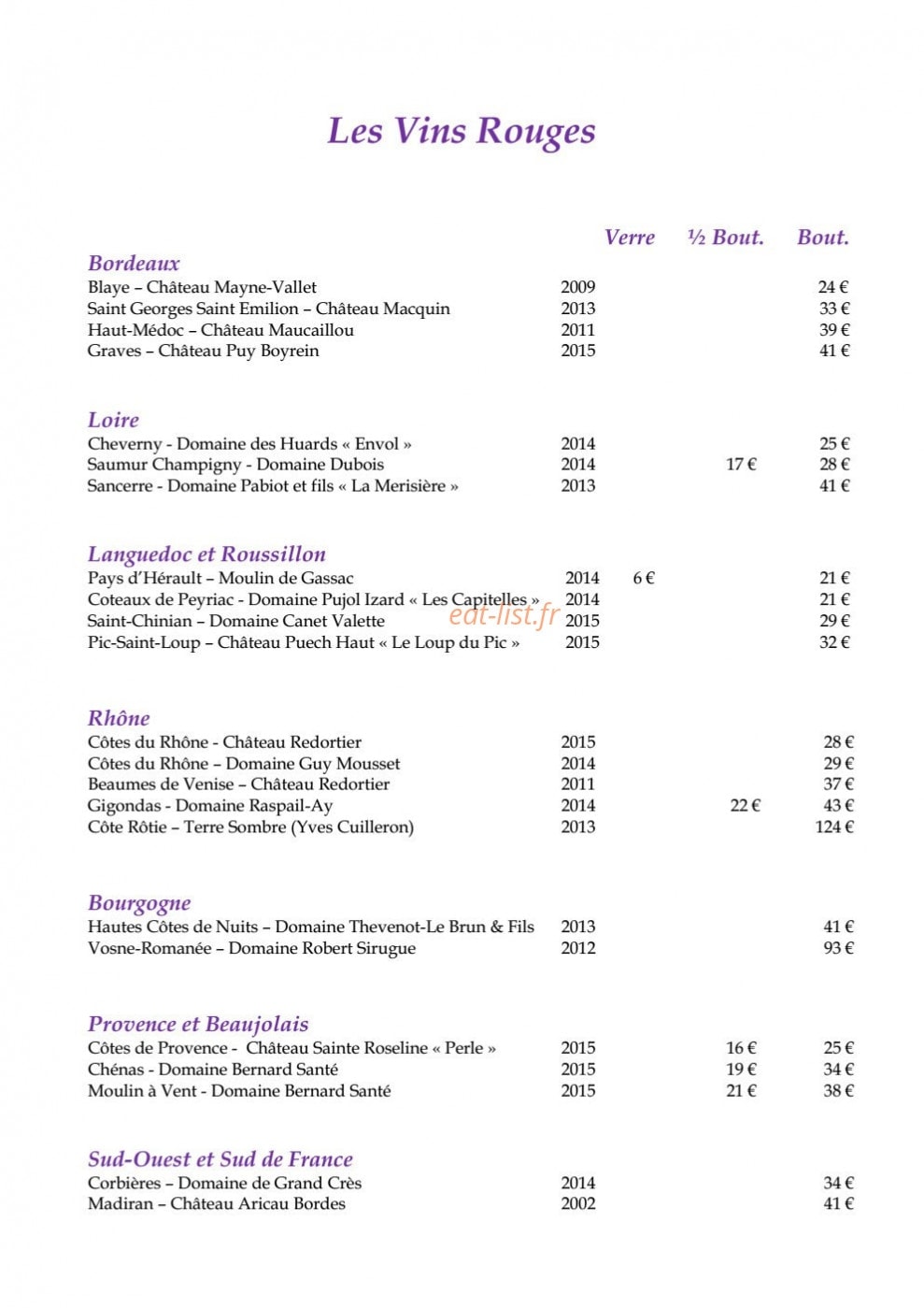 Barramundi — carte page 2