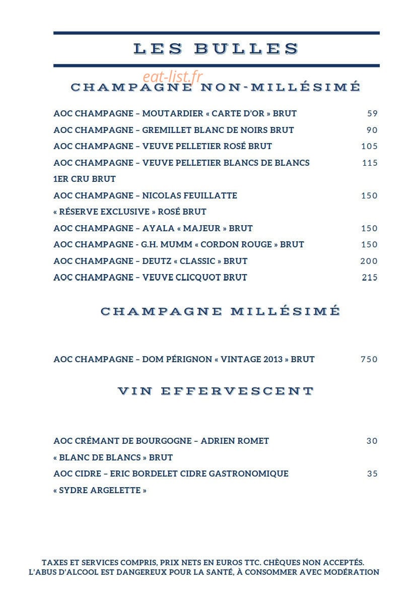 Bistro des Lettres — carte page 7
