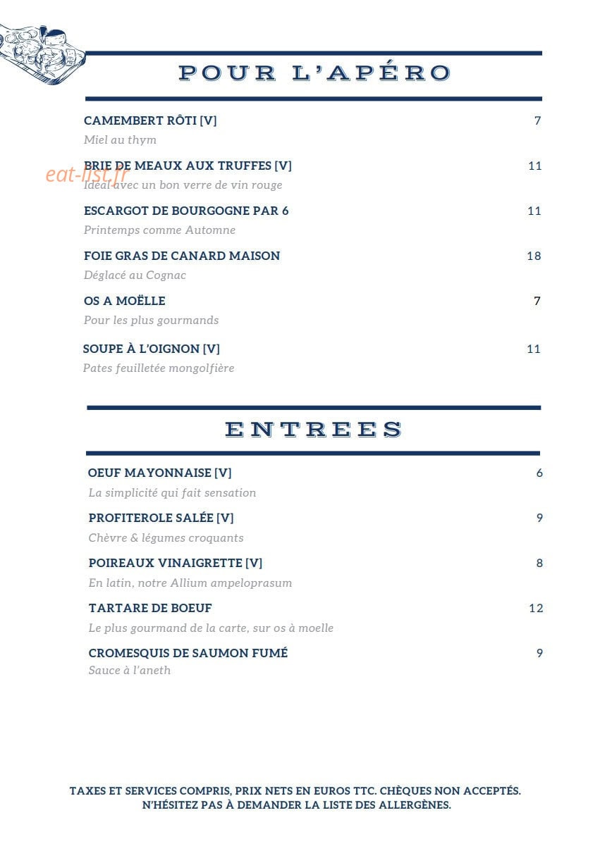 Bistro des Lettres — carte page 2