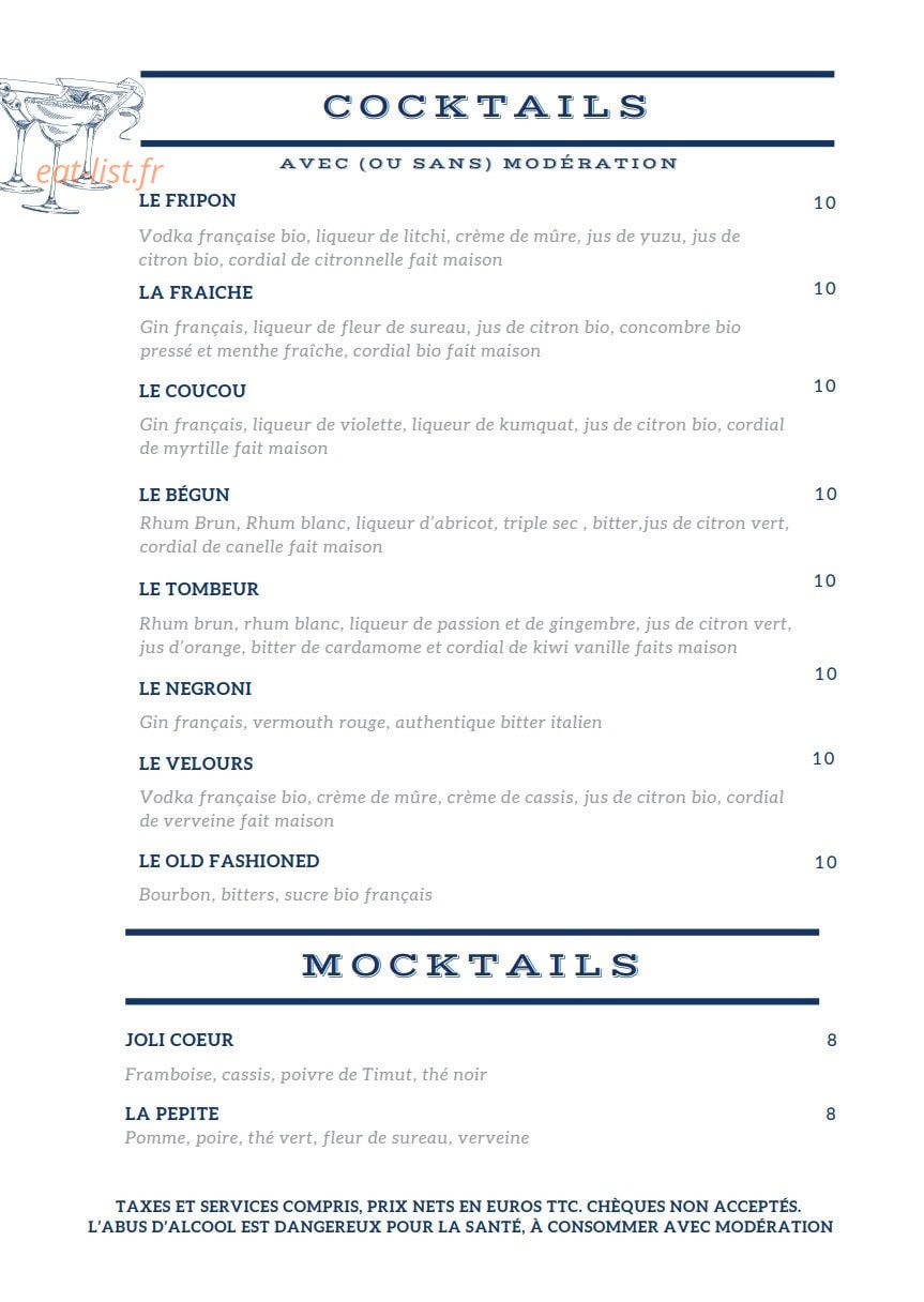 Bistro des Lettres — carte page 5