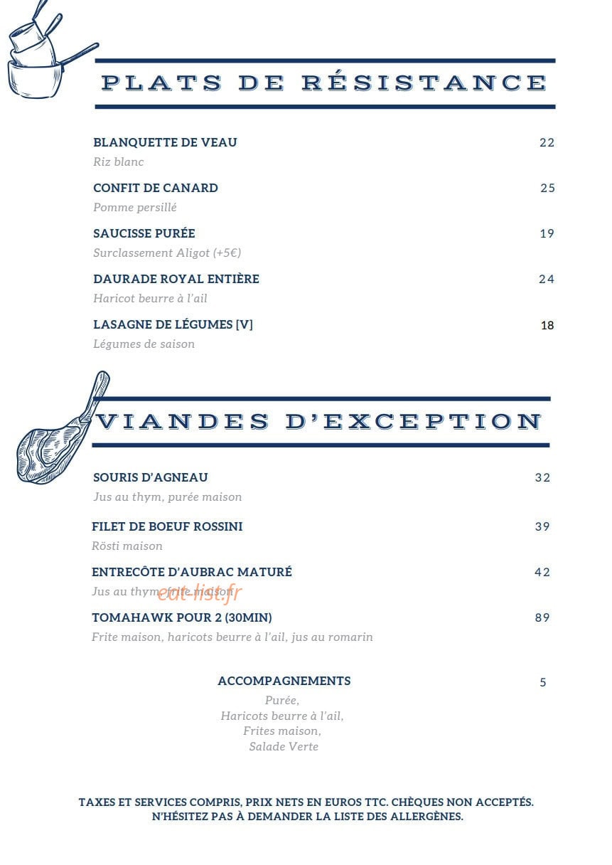 Bistro des Lettres — carte page 3