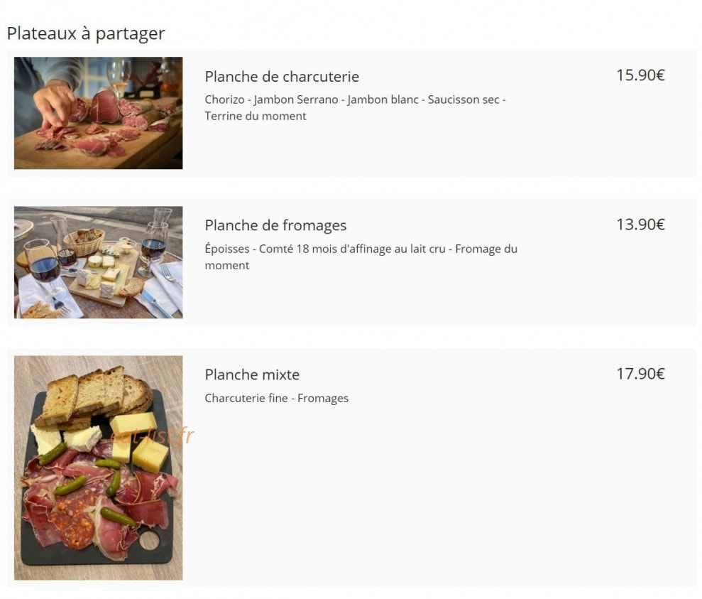Bistro Mauzac — carte page 6