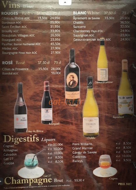 Bistrot 20 — carte page 3