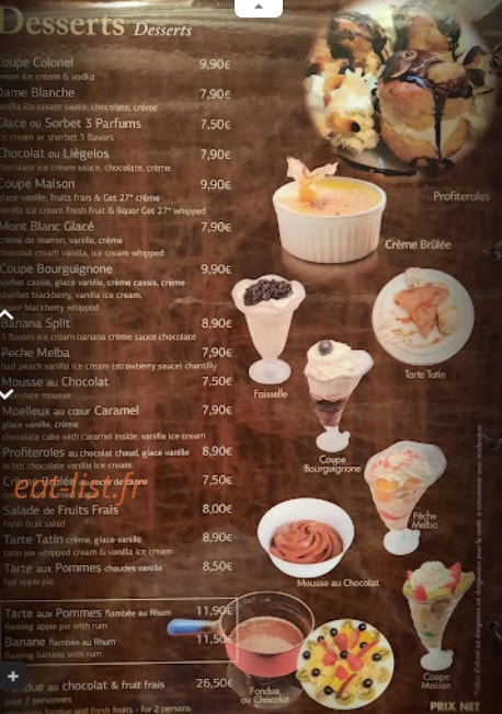 Bistrot 20 — carte page 8