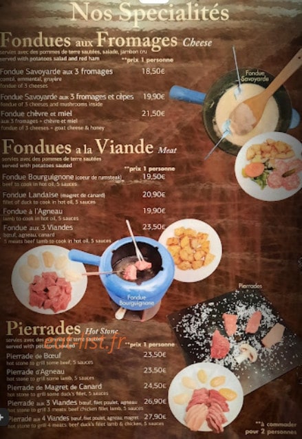 Bistrot 20 — carte page 1