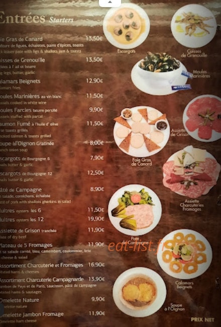 Bistrot 20 — carte page 4