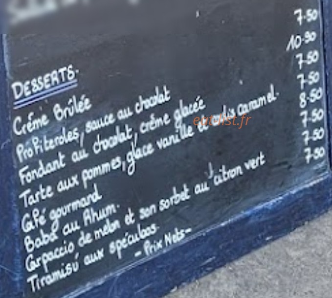 Brasserie Cosmo — carte page 2