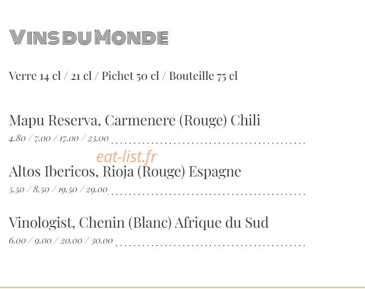 Café Delmas — carte page 6