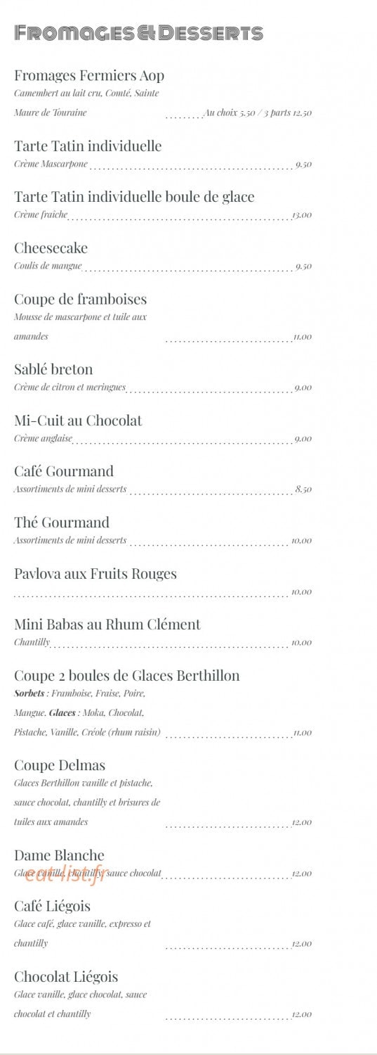 Café Delmas — carte page 5