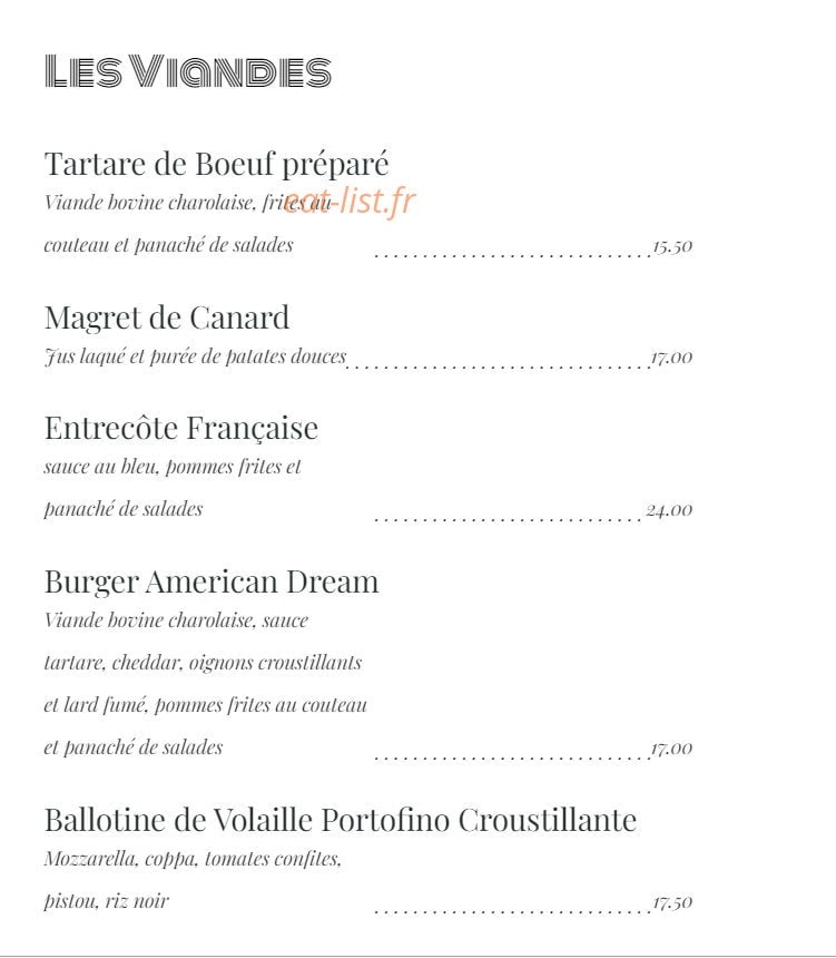 Café Delmas — carte page 3