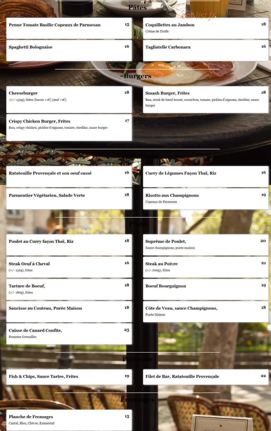 Café du Métro — carte page 2