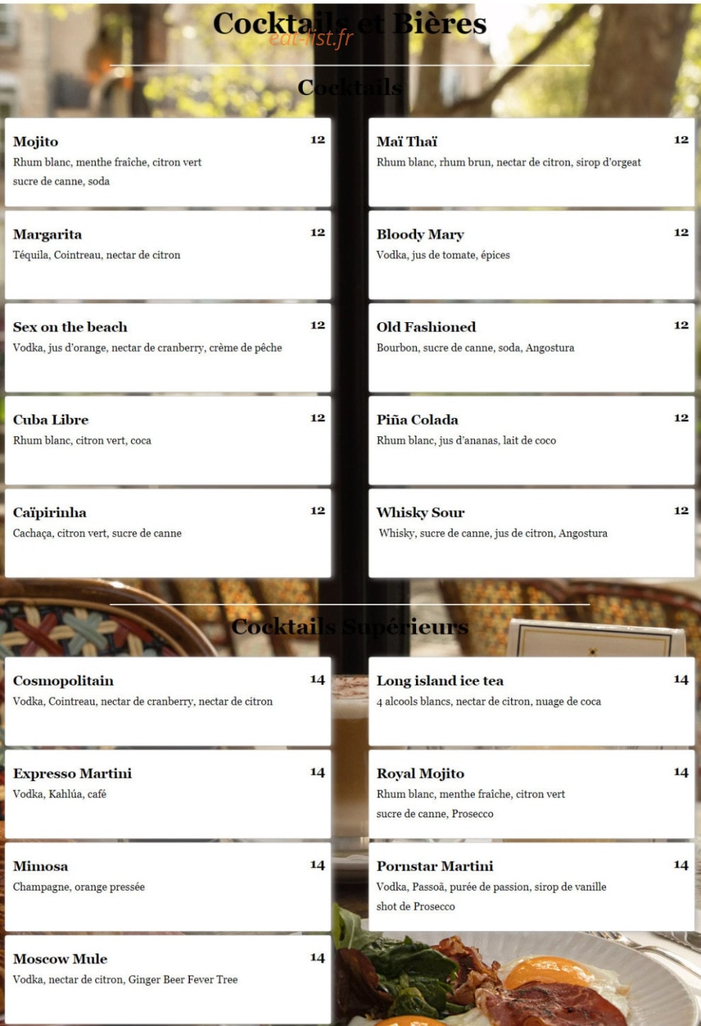 Café du Métro — carte page 7