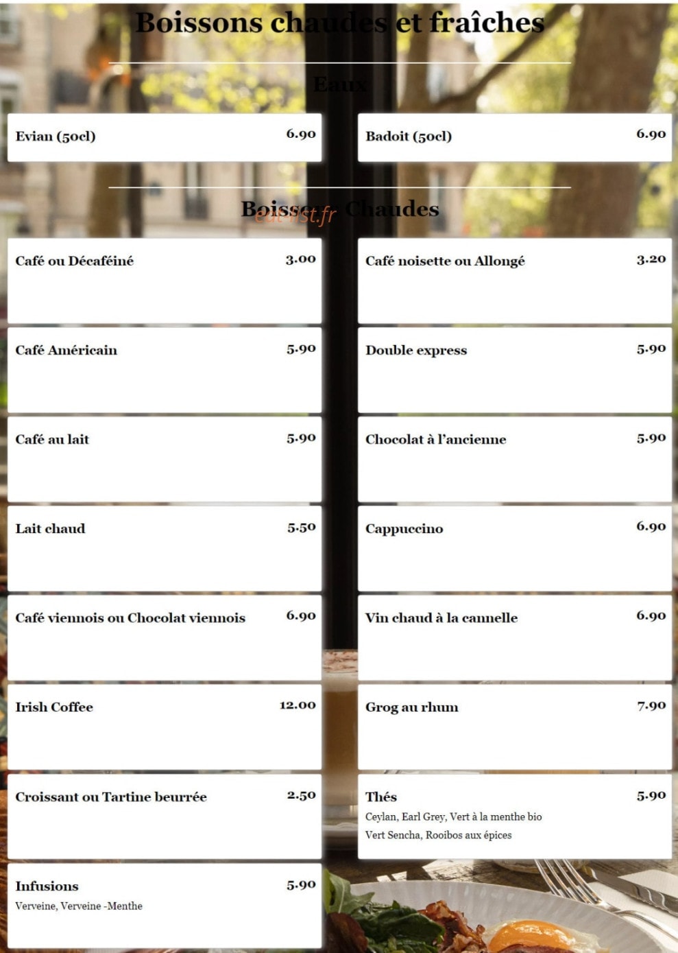 Café du Métro — carte page 4