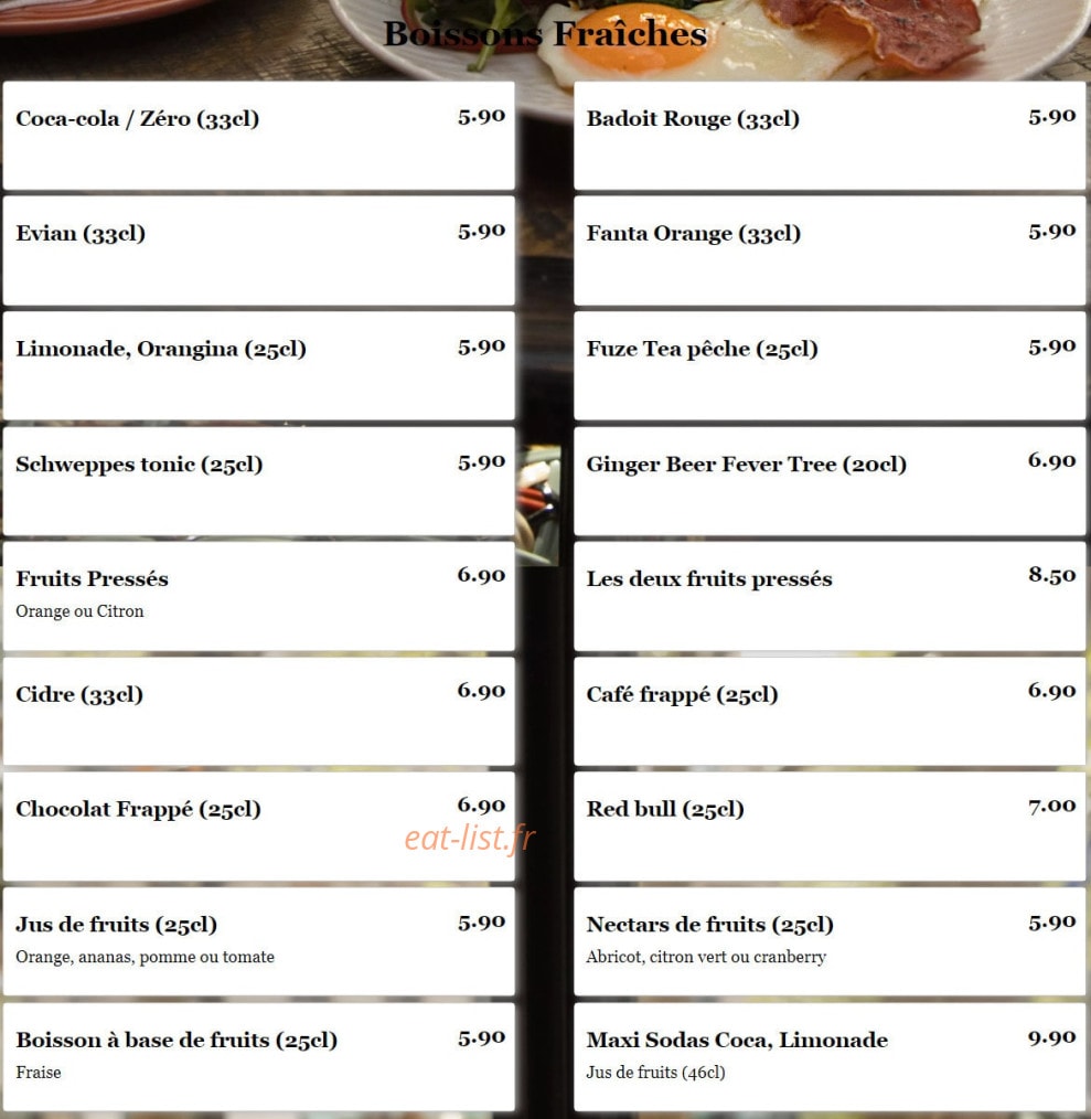 Café du Métro — carte page 5