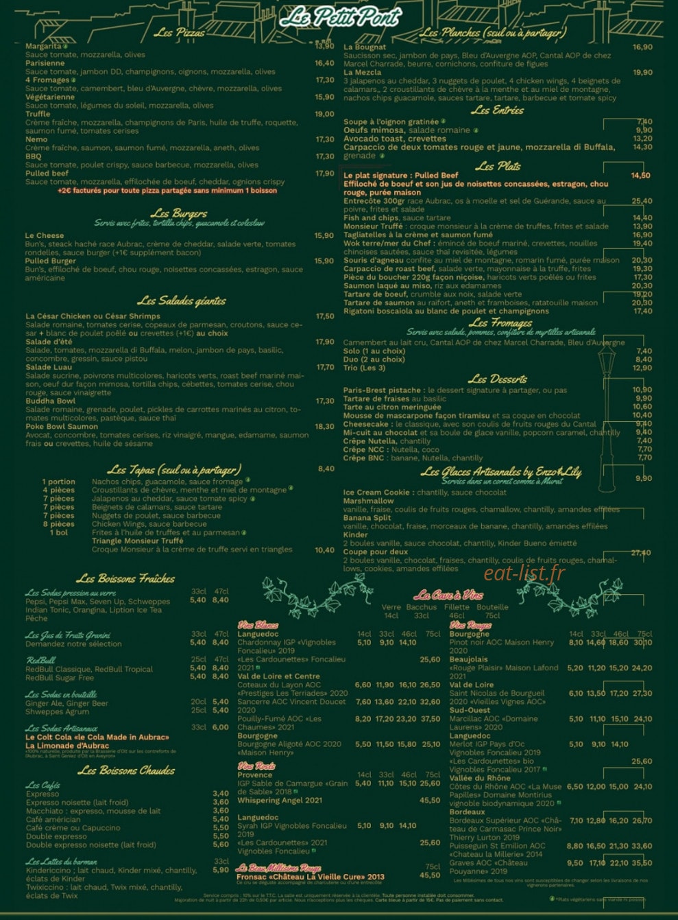 Café Le Petit Pont — carte page 3