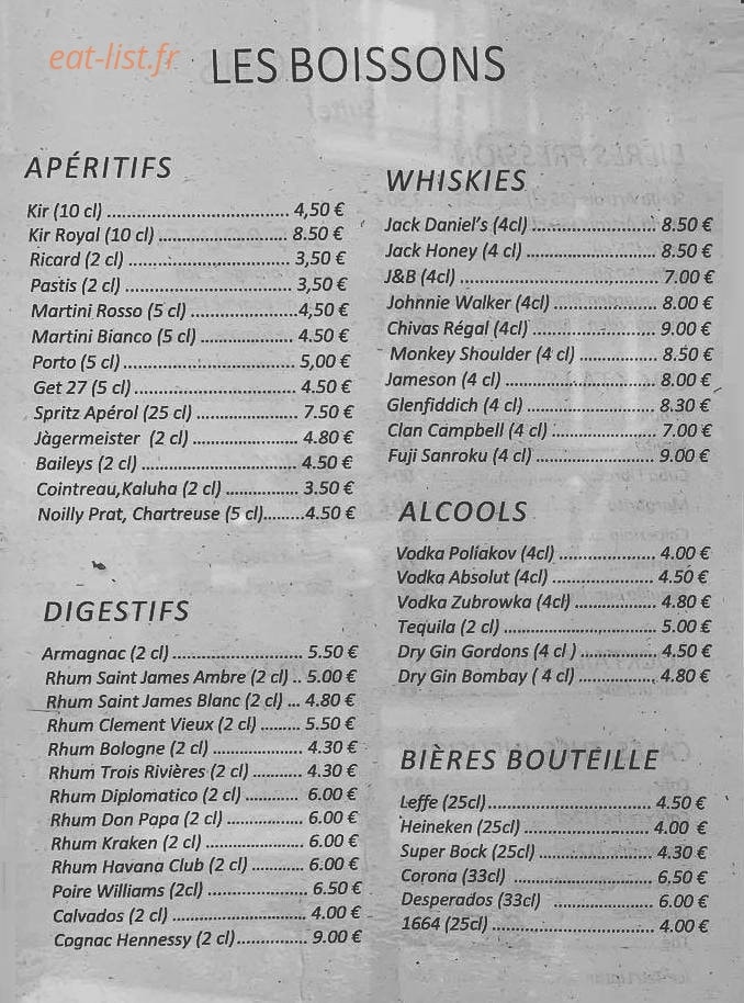 Café Val de Grâce — carte page 3