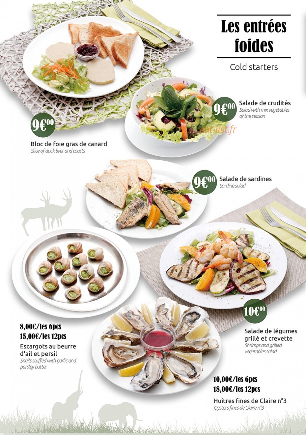 Chez Kelly — carte page 1