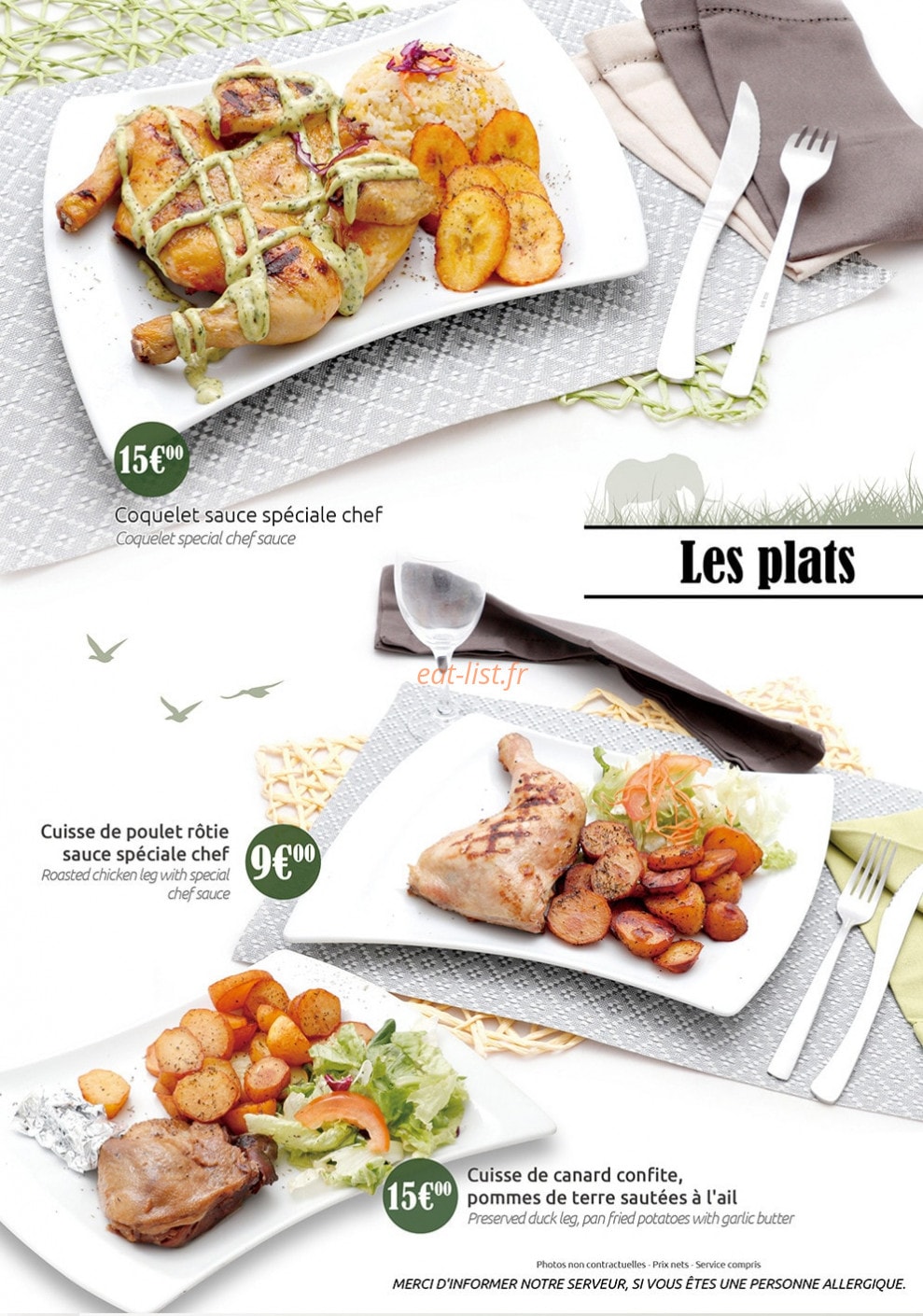 Chez Kelly — carte page 2