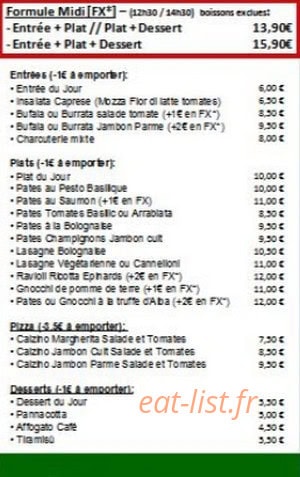 Chez L'italien — carte page 1