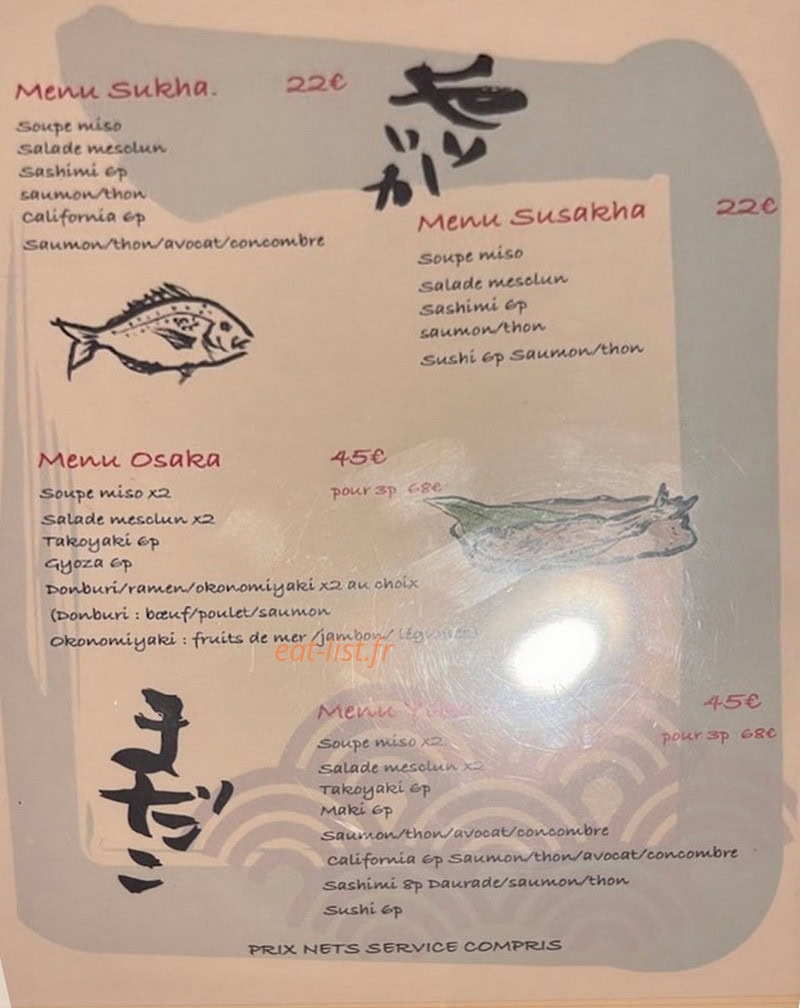 Chez Sukha — carte page 3