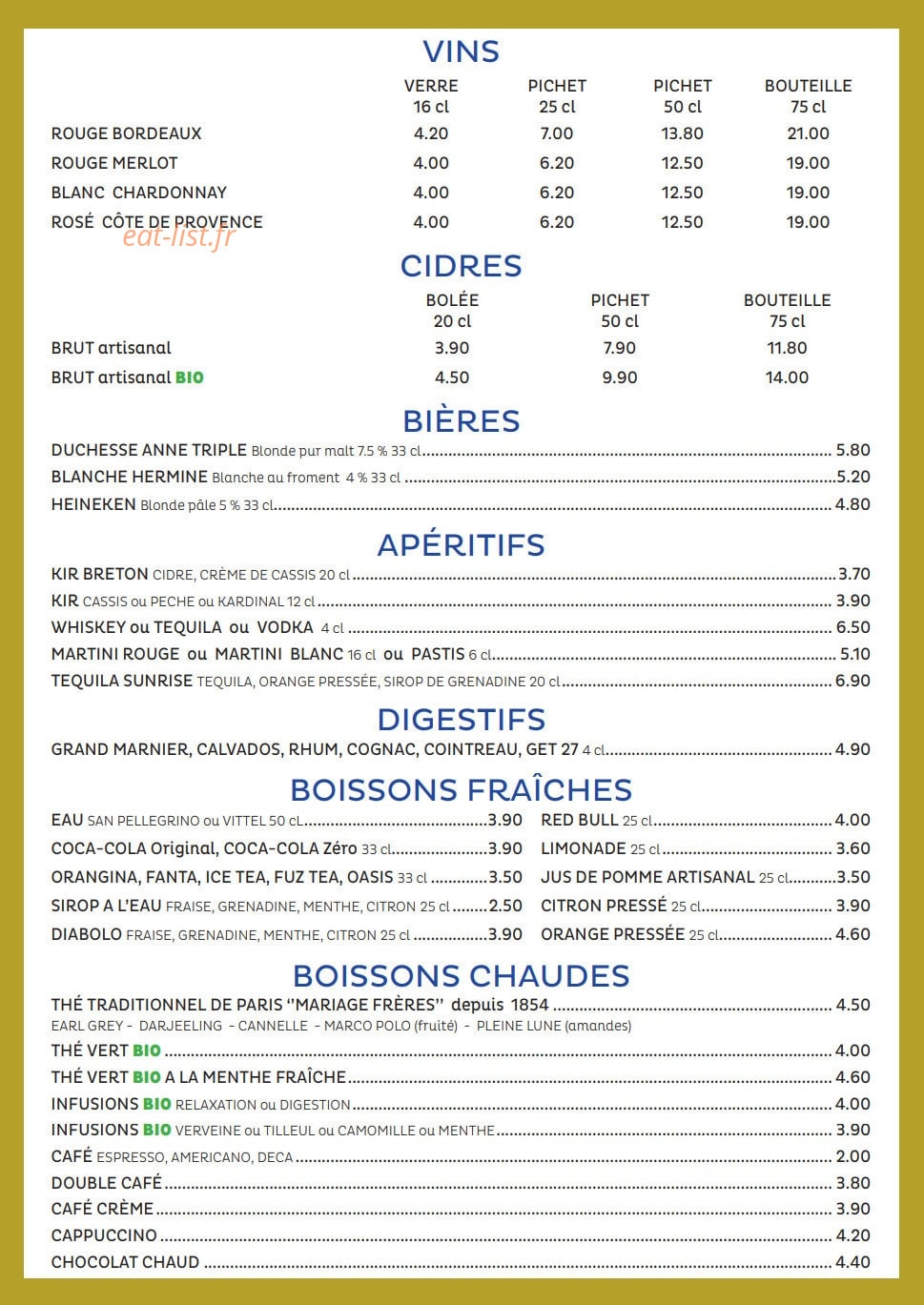 Chez Suzette — carte page 4