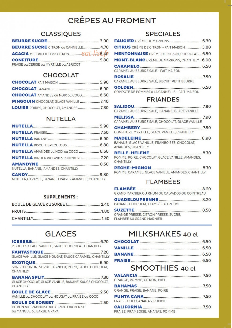 Chez Suzette — carte page 2