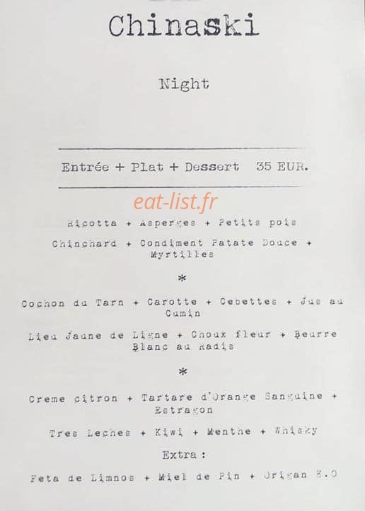 Chinaski — carte page 1