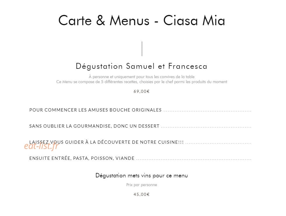 ciasa mia — carte page 1