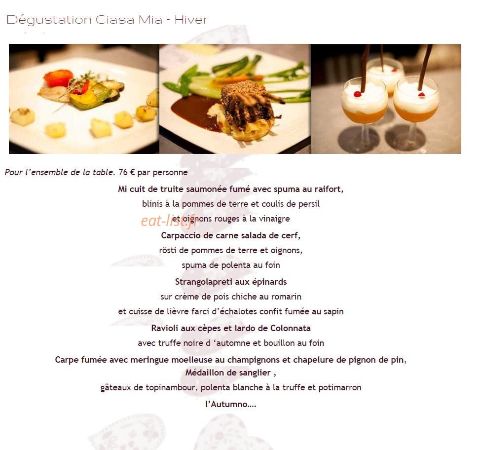 Ciasa Mia — carte page 3