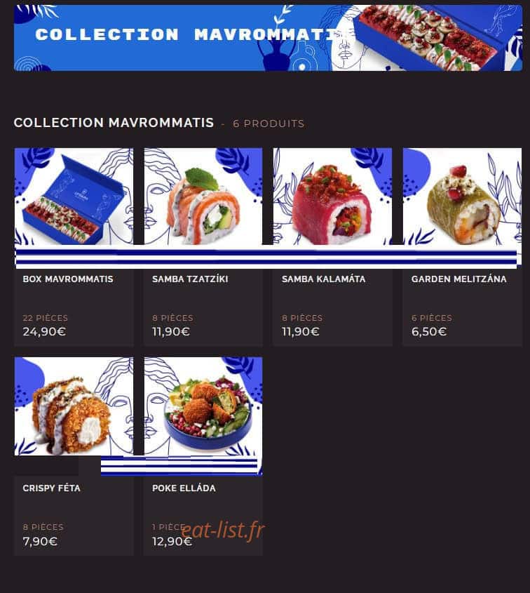 Côté Sushi Monge — carte page 1