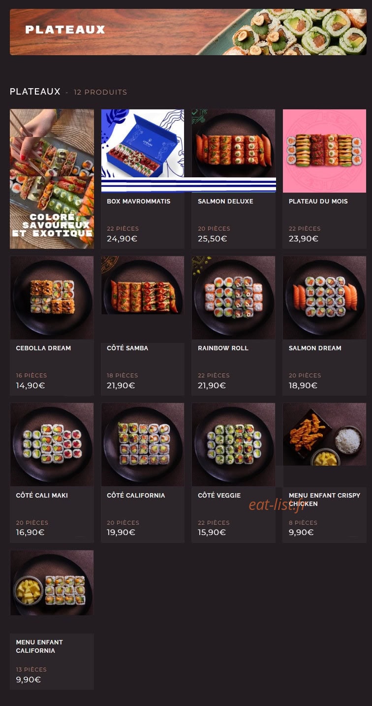 Côté Sushi Monge — carte page 3