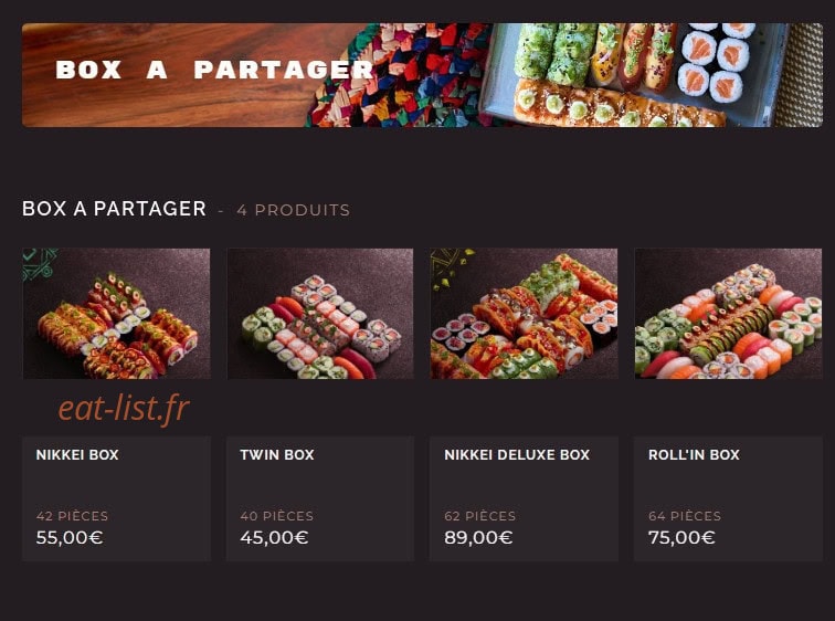 Côté Sushi Monge — carte page 4