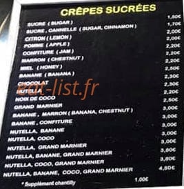 Creperie Genia — carte page 1