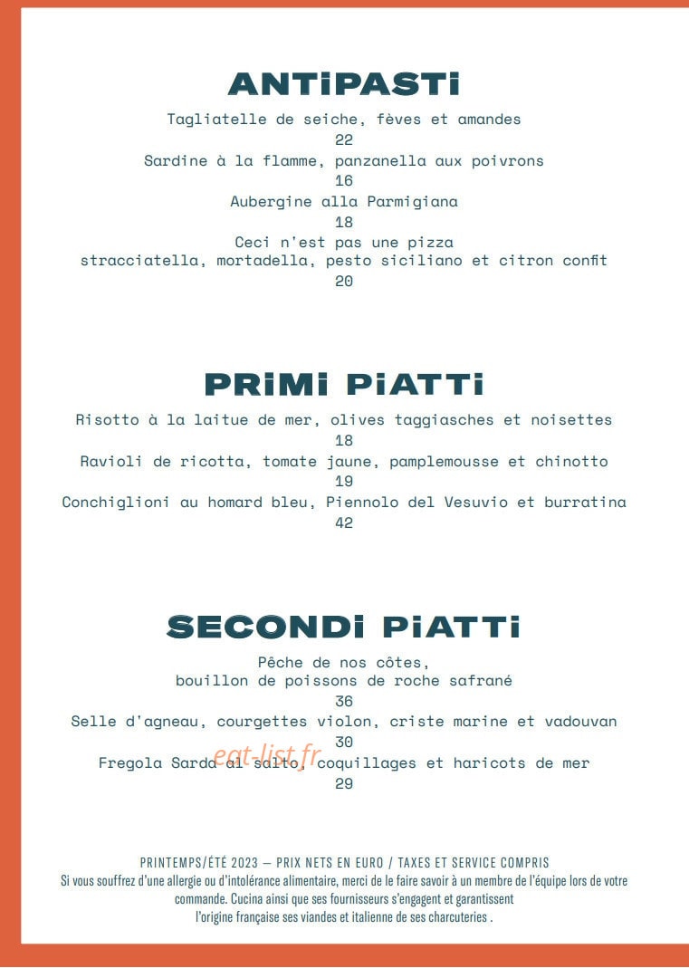 Cucina Mutualité — carte page 3