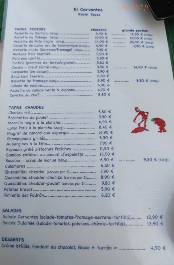El Cervantes — carte page 1
