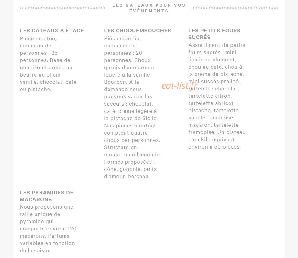 Eric kayser — carte page 9