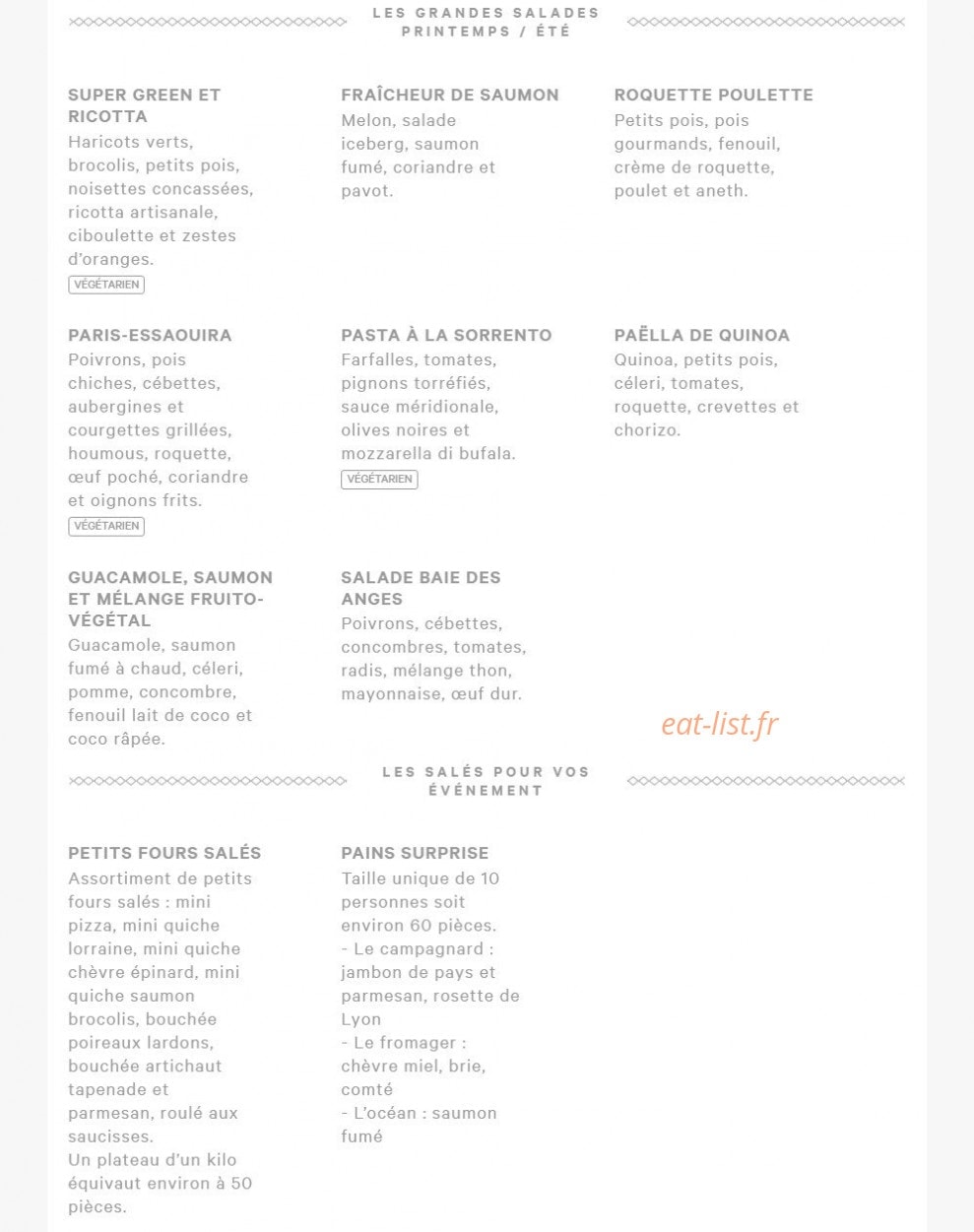 Eric kayser — carte page 3