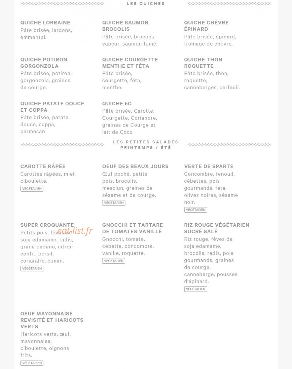 Eric kayser — carte page 2