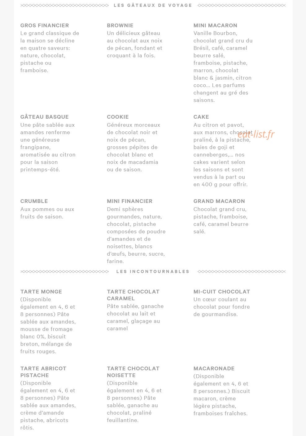 Eric kayser — carte page 7