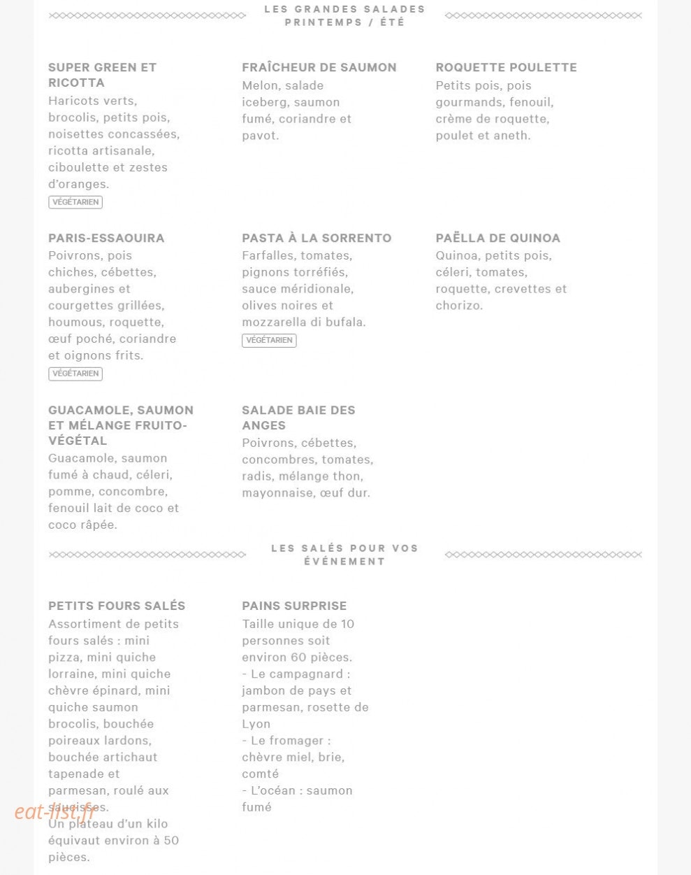 Eric kayser — carte page 3