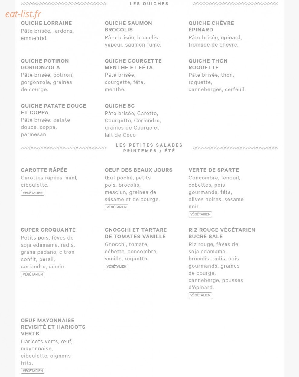 Eric kayser — carte page 2